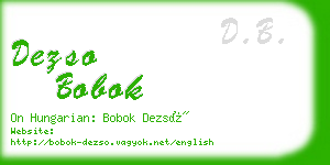 dezso bobok business card